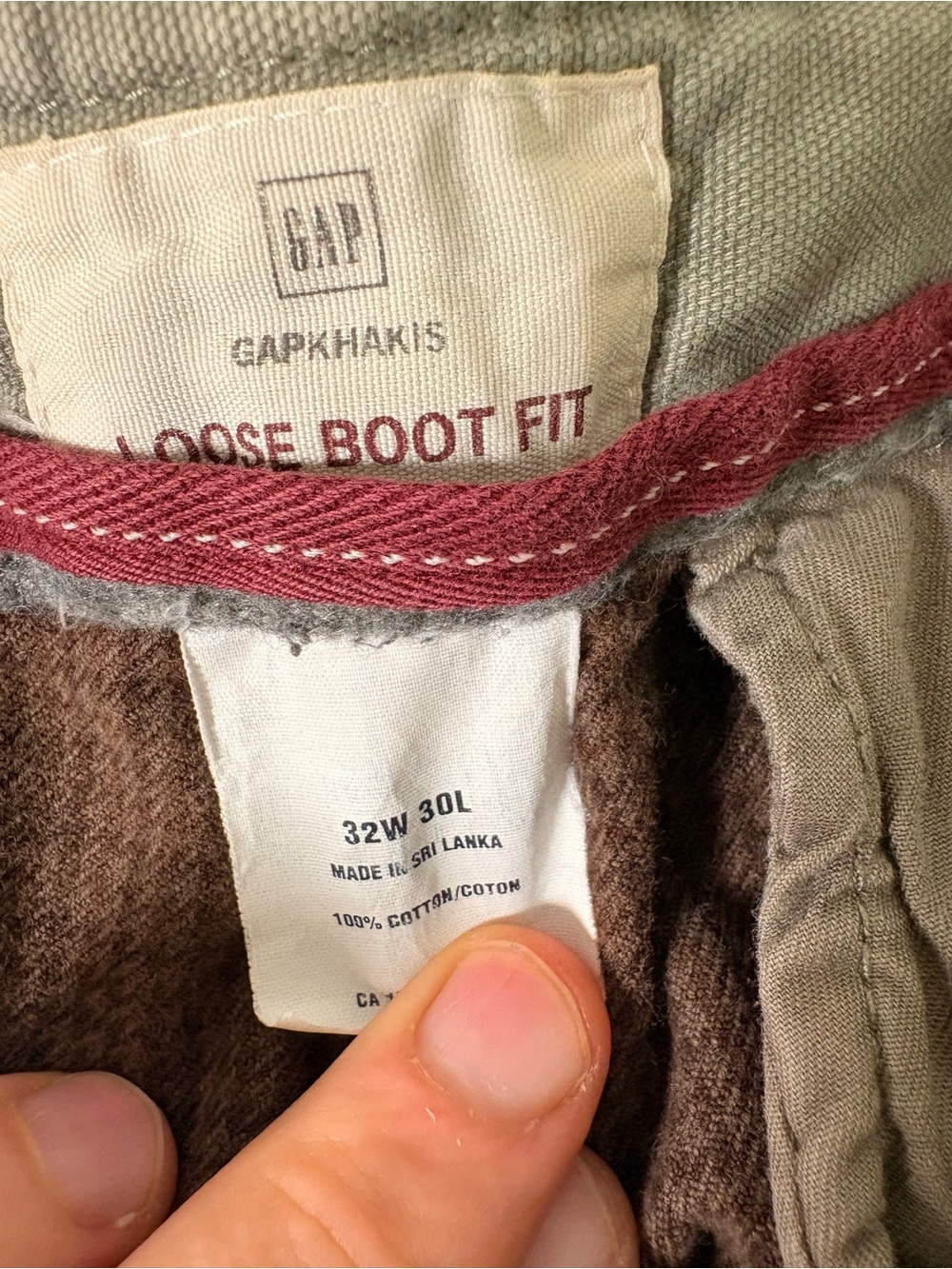 GAP Men's Brown Wide-Leg Casual Pants - Picture 3 of 5
